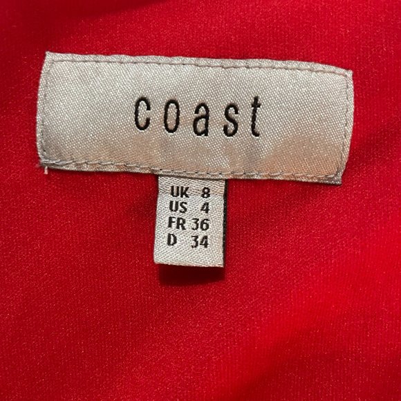 Coast Beatrice Red Ruffle Dress - Picture 4 of 4